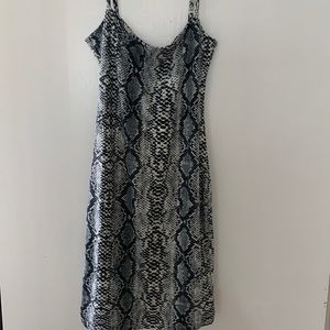 Salty Brand Gray Snakeskin Mini Dress